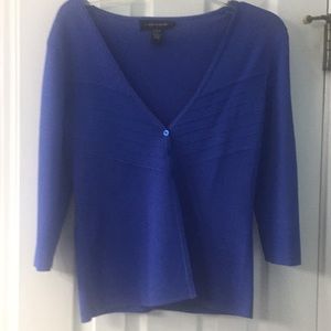 Cable and gauge blue cardigan
